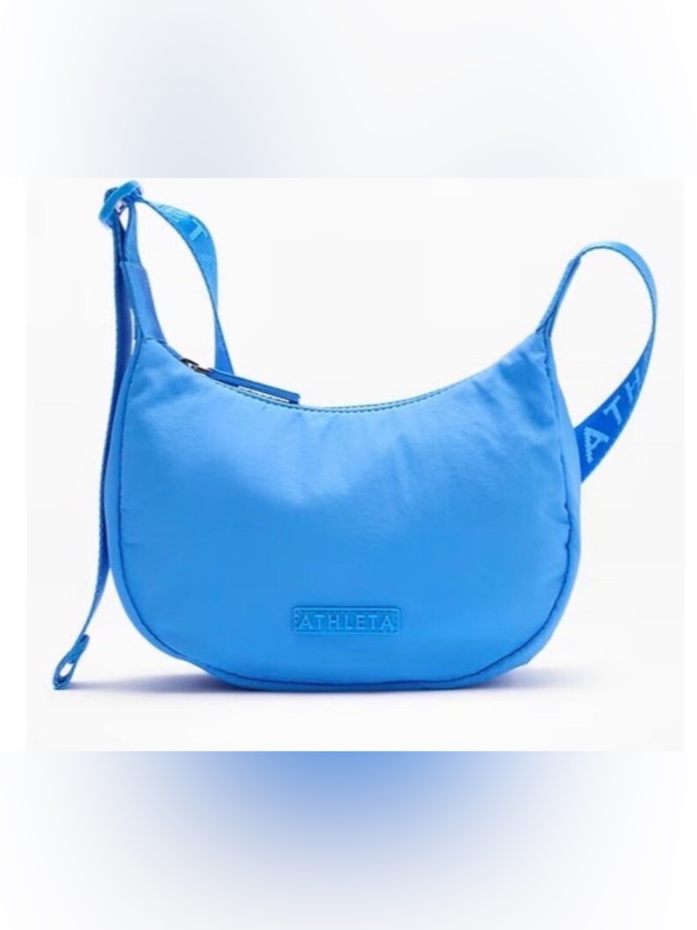 ATHLETA ALL ABOUT MINI CRESCENT BAG BLUE NEW